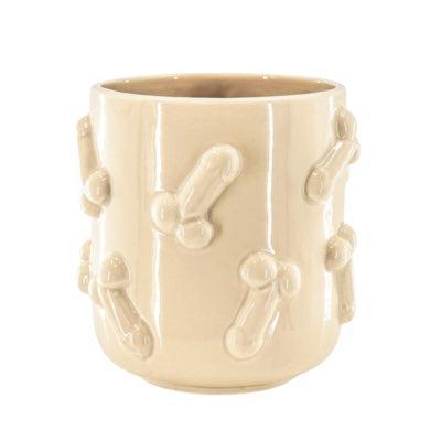 Housevitamin bloempot dick beige 17,5 cm | 8 stuks