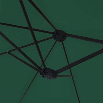 VidaXL Parasol dubbel dak met led 449x265 cm groen