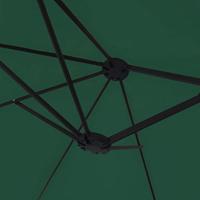 VidaXL Parasol dubbel dak met led 449x265 cm groen - thumbnail