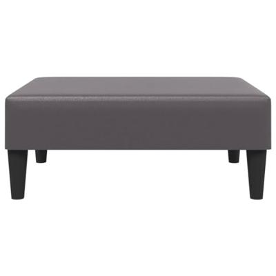 2-delige Loungeset kunstleer grijs