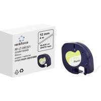 Labeltape Renkforce RF-LT-D91221 Compatibel vervangt DYMO LT - 91221 12 mm Tapekleur: Wit Tekstkleur: Zwart 4 m - thumbnail