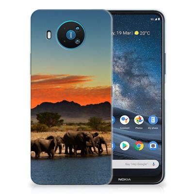 Nokia 8.3 | TPU Hoesje | Olifanten