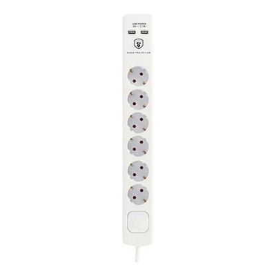 Stopcontactenstrip 6 Tomas met Interruptor TM Electron 230 V