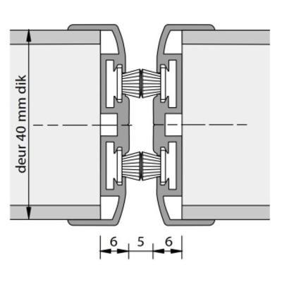 Deurnaald uitv.3110 2400mm dd40mm