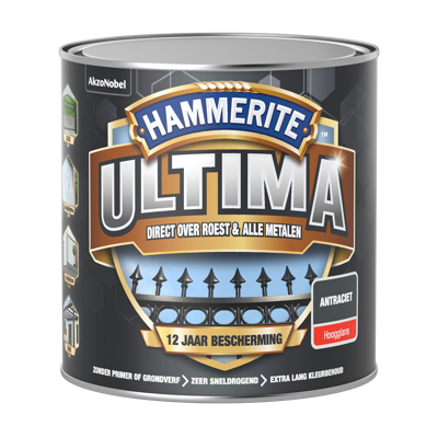 Hammerite Ultima Hoogglans - Antraciet