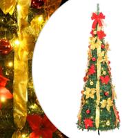 Kunstkerstboom pop-up 200 LED's 210 cm groen - thumbnail