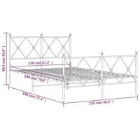 Bedframe met hoofd- en voeteneinde metaal zwart 120x190 cm - thumbnail