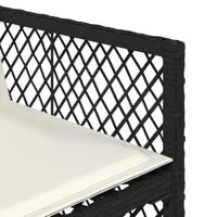 9-delige Tuinset poly rattan zwart - thumbnail