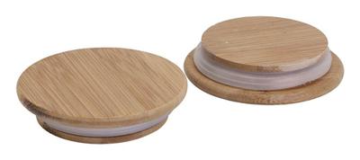 Houten deksel met rubberen afdichting, d 9 cm, 12 stuk/ 1 doos - thumbnail