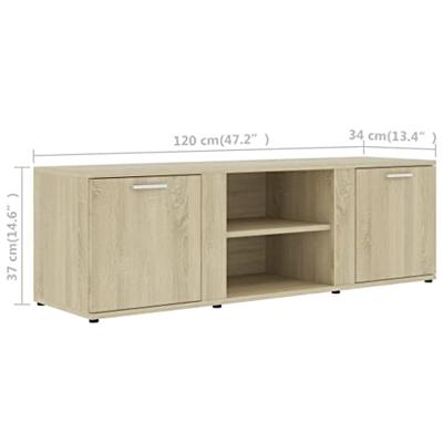 Tv-meubel 120x34x37 cm bewerkt hout sonoma eikenkleurig