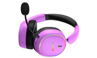HATOR Phoenix 2 Wireless RF/BT Noise Cancelling RGB Gaming Headset Cyber Violet