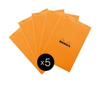 Schrijfblok Rhodia A4 lijn 80 vel 80gr geel | 5 stuks - thumbnail