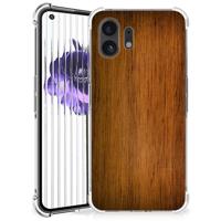 Nothing Phone (2) Stevig Telefoonhoesje Donker Hout - thumbnail