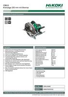 Hikoki C9BU3 WBZ CIRKELZAAGMACHINE MET REM IN KOFFER + GRATIS ZAAGBLAD 752456 - C9BU3WBZ - thumbnail