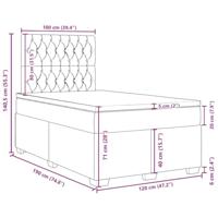 Boxspring met matras fluweel blauw 120x190 cm - thumbnail