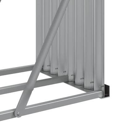 VidaXL Haardhoutopslag 234x45x100 cm gegalvaniseerd staal groen