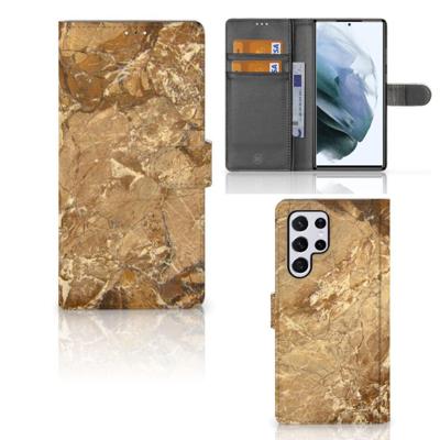 Samsung Galaxy S22 Ultra | Bookcase | Marmer Creme