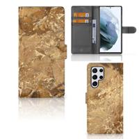 Samsung Galaxy S22 Ultra | Bookcase | Marmer Creme - thumbnail