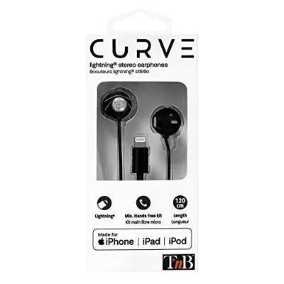 Curv Lightning in-ear hoofdtelefoon, zwart