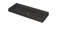 INK Wastafel Momento Quartz met 1 kraangat 120 cm x 45 cm x 9 cm Quartz zwart 3421241 - thumbnail