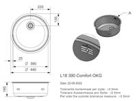 Reginox spoelbak - Comfort - vlak + onderbouw - Ø 39 cm - R26076 - thumbnail