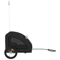 Hondenfietstrailer oxford stof en ijzer zwart - thumbnail