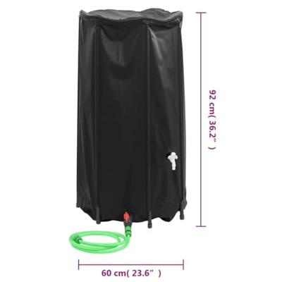 Watertank met kraan opvouwbaar 250 L PVC - thumbnail