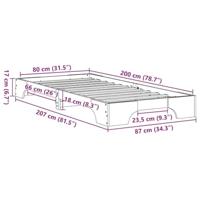 Bedframe Wit 80 x 200 cm Massief grenenhout - thumbnail