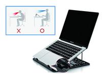 Conceptronic Conceptronic THANA ERGO S - Notebook-Ständer - 39.6 cm (15.6) Cooling-pad voor laptop In hoogte verstelbaar - thumbnail
