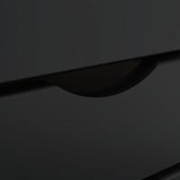 Ladekast MOSS verrijdbaar massief grenenhout zwart - thumbnail