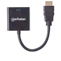 Manhattan 151467 HDMI / VGA Adapter [1x HDMI-stekker - 1x VGA-bus] Zwart 0.26 m - thumbnail