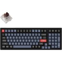 Keychron k4 pro-h3 rgb mechanisch toetsenbord (zwart, us lay-out (qwerty), k pro brown, 96%, rgb leds, hot swap, double-shot pbt, bluetooth 5.1) - thumbnail