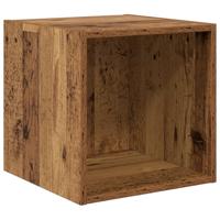 Wandkast Oud hout 37 x 37 x 37 cm Bewerkt hout - thumbnail