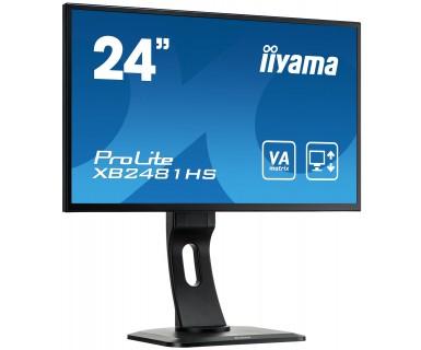 Iiyama ProLite XB2481HS-B1 LED-monitor 59.9 cm (23.6 inch) Energielabel B (A+++ - D) 1920 x 1080 pix Full HD 6 ms VGA, DVI, HDMI VA LED Iiyama ProLite XB2481HS-B1 LED-monitor 59.9 cm (23.6 inch) Energielabel B (A+++ - D) 1920 x 1080 pix Full HD 6 ms VGA, DVI, HDMI VA LED