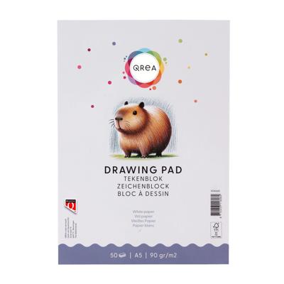 Tekenblok Qrea A5 50 vel 90gr gelijmd Tekenblok Qrea A5 50 vel 90gr gelijmd