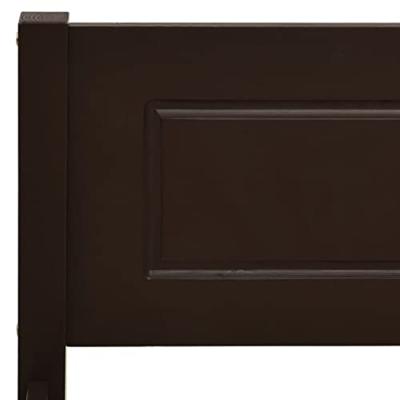 Bedframe massief grenenhout donkerbruin 120x200 cm