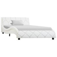 vidaXL Bedframe kunstleer wit 100x200 cm - thumbnail