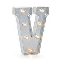 Darice • marquee galvanized silver 25cm letter v - thumbnail