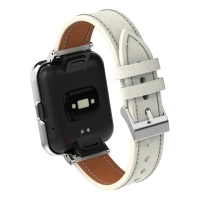 Leren band met case - Roomwit - Xiaomi Redmi Watch 2 (Lite) - thumbnail