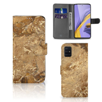 Samsung Galaxy A51 | Bookcase | Marmer Creme - thumbnail