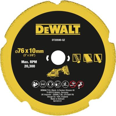 DeWalt Accessoires DT20590-QZ Diamantblad | Multimateriaal | 76 x 20 mm - DT20590-QZ