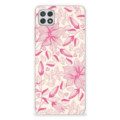 Samsung Galaxy A22 5G | TPU Case | Pink Flowers