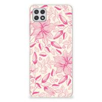Samsung Galaxy A22 5G | TPU Case | Pink Flowers - thumbnail
