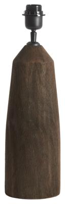 Light & Living Tafellamp 'Trapani' Mangohout, 35cm, kleur Mat Donkerbruin (excl. kap)