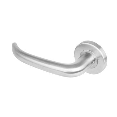 Gatdeel links 1282 Sabel op rond rozet staal met 7mm nok RVS