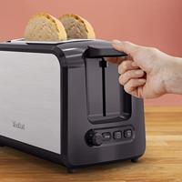 Tefal TT410D Express Broodrooster 16x26x19 cm 850W RVS/Zwart - thumbnail