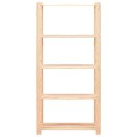 Opbergrek 5-laags 80x38x170 cm massief grenenhout 250 kg - thumbnail