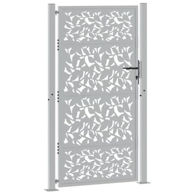 Poort met bladontwerp 105x180 cm weervast staal Poort met bladontwerp 105x180 cm weervast staal