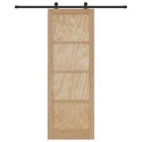 Schuifdeur met Hardware Set 83x232 cm Massief Hout - thumbnail