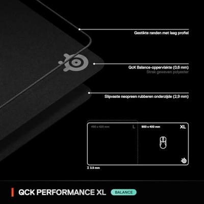 Gaming muismat - STEELSERIES - QcK Performance XL - Balance - 900 x 400 mm